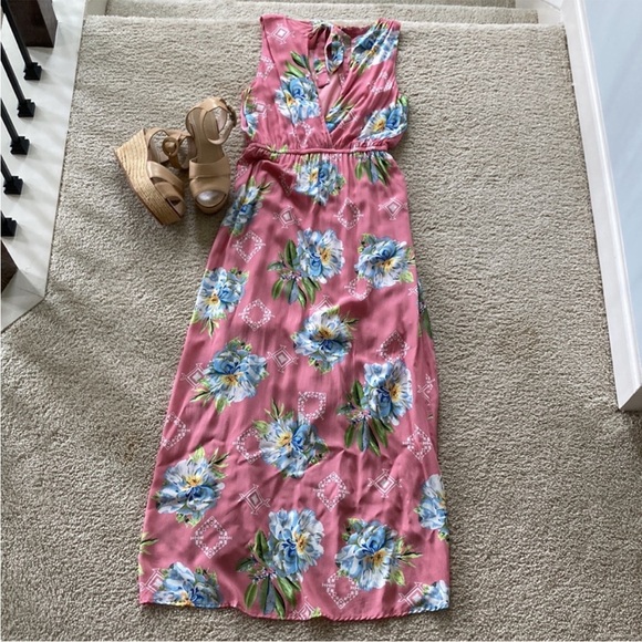 Pink Floral Maxi Dress - Picture 6 of 10